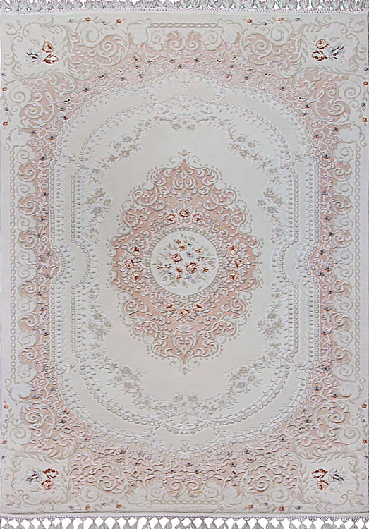 Ковер Меринос Тр-25684 Прямоугольник Белый, Розовый