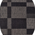 Ковер-циновка меринос Рс-161236 Овал Серый, Черный