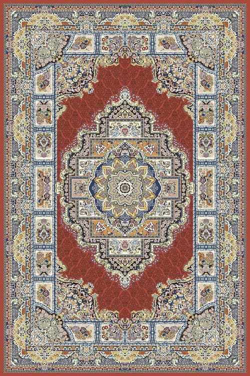 Ковер Меринос Рс-131015 Прямоугольник Бежевый, Голубой, Розовый